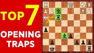 Top 7 Chess Opening TRAPS To Win Fast in Blitz & Bullet