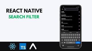 React Native Search Filter Autocomplete