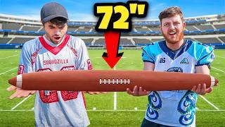 Playing Tackle Football with the Worlds LONGEST Football! (FT YoBoy Pizza!)