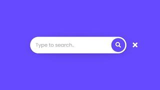 Animated Search Box using HTML CSS & JavaScript | Elastic Animation on Search Bar