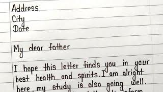 Write a letter to father requesting him to send some money