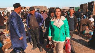 UZBEKISTAN in winter! RURAL MARKET! Everyday life in KISHLAK! Tandoor gusht/fried meat!