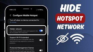 How to Hide Hotspot Network from Others | ONE UI 6.1