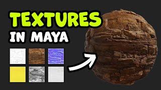 How to add Textures in Maya - Introduction to Hypershade and PBR Texture Maps (Beginner Friendly)