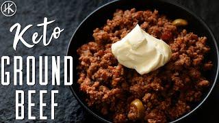 Keto ground beef recipe (ONLY 3 Ingredients) - Easy Keto Dinner