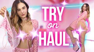 (4k) Transparent Lingerie Try on haul | Sheer try on | See through | Bikini 2025