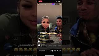 Pregnant Chrisean Rock and Blueface arguing full live