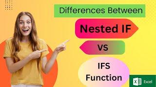 What is Nested If Vs IFS Function Difference In excel Or Google Sheet. #iffunction #Nestediffunction