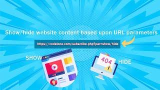 Show/hide website content based upon URL parameters in php