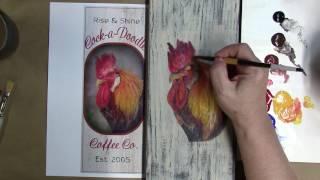 Cock-a-Doodle Coffee Co - Coloring the Rooster