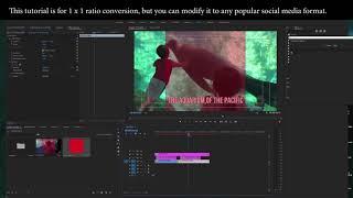 Convert video to Instagram format in Premiere Pro CC