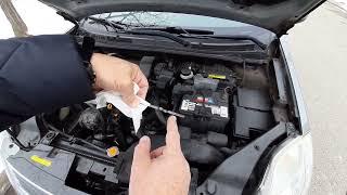 NISSAN Sentra - Checking the CVT Fluid Level