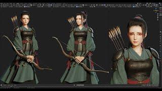 Blender 3D Modeling  - Archer -  Character