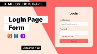 Bootstrap 5 | Login page using HTML, CSS , Bootstrap 5 | Step by Step Tutorial - 2024