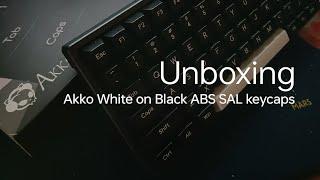 Unboxing  Akko White On Black ABS keycap set (SAL profile)