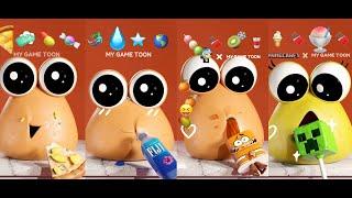 ASMR Eating emoticons in order Compilation #pou #pauline #mukbang #asmr