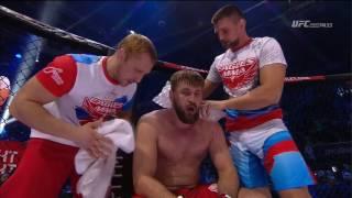 Vitaly Minakov gets standing KO'ed at the horn by DJ Linderman!