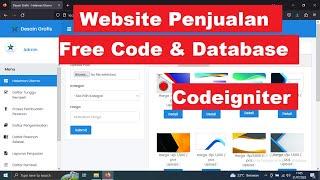 Source Code Website Penjualan (free database) Codeigniter
