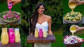 3 Raw Vegan Salad Dressings You MUST TRY!  Sweet, Savory, and Cheesy Sauces for EVERY Occassion! 