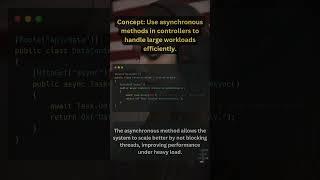 Asp.Net Core Asynchronous Programming with Async Controllers in #shorts #viral #shortsvideo #coding