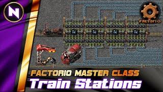 Efficient LOADING/UNLOADING Train Station designs | Factorio Tutorial/Guide/How-to