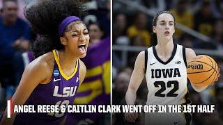 GAME OF THE YEAR  Angel Reese & Caitlin Clark 1ST HALF HIGHLIGHTS  | ESPN College Basketball