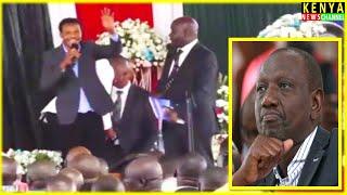 Crowd ERUPTS as Salasya is introduced to Ruto at Chebukati burial in Trans Nzoia