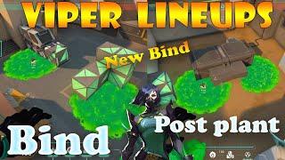 Top 15 New Bind Viper Post Plant Lineups | Viper Lineups Bind | Valorant Tips & Tricks