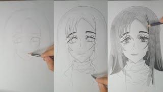 How to draw anime face | How to make drawing anime (Jujutsu Kaisen)