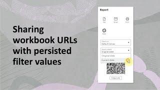 Sharing workbook URLs with persisted filter values in Oracle Analytics