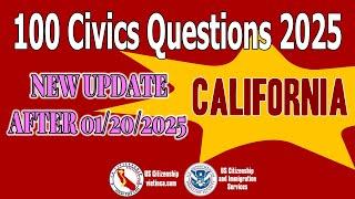 100 Civics Questions for US Citizenship Test 2025 California