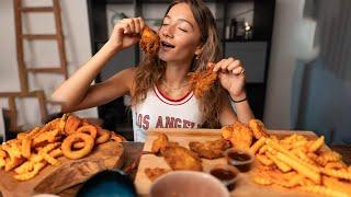 ASMR - Q&A - FRIED CHICKEN MUKBANG!