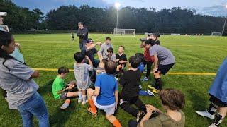 Frodo plays football (soccer) with his team, the Predators in Parents vs Predators match.