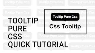 How to create tooltip in css | Tooltip with pure css | Html | CSS | Techy Programmers