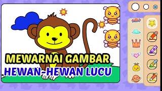 Mewarnai gambar hewan lucu