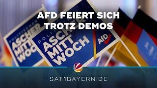 Politischer Aschermittwoch in Osterhofen: AfD feiert sich trotz Demos