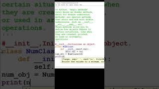 magic methods in python #shorts #python #pythontricks #pythonmagicmethods #pythondundermethods