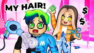 Giving Makeovers in Roblox Hair Salon!