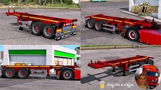 Euro Truck Simulator 2 (1.53) Ralletta Cardi 20ft. Container Old Italian Trailer + DLC's & Mods