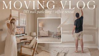 MOVING VLOG #7 | DIY wall panelling, painting + my office transformation/reveal