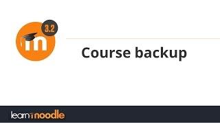 Course backup in Learn Moodle 3.2