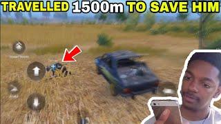 WE TRAVELLED 1500m TO SAVE HIM •(18 KILLS) • PUBG MOBILE (HINDI)