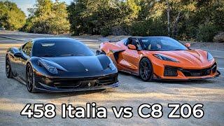 2023 Chevrolet Corvette C8 Z06 vs 2010 Ferrari 458 Italia - Head to Head Review!