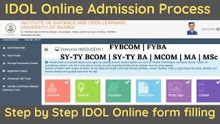 Online Admission Process 2021-22 | TYBCOM & TYBA | IDOL Mumbai University Admission 2021-22