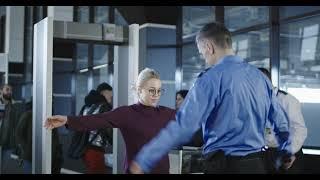 Airport ️Security Guard Checking Passenger‍‍‍ | Stock Video