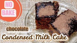 Chocolate Condensed Milk Cake | No bake Condensed Milk Cake | withJoshvy 