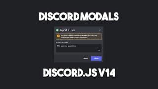Discord.js v14 - Discord Modals