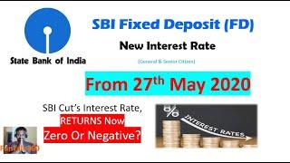 SBI Fixed Deposit FD interest rate from 28 May 2020 | SBI again revised FD interest rate in May'2020