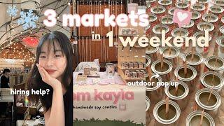 $5000 in one weekend as a handmade candle small business owner || vendor market vlog, pop-up vlog