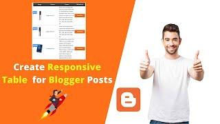 Create Responsive table  for Blogger posts